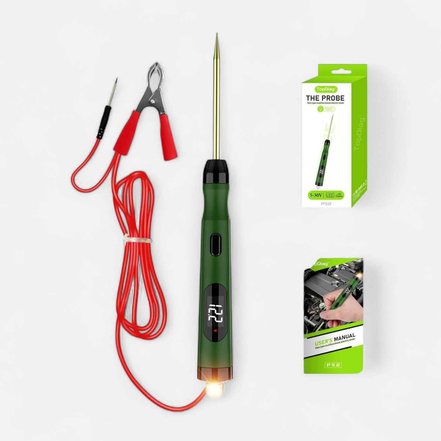 JDiag P50 - Testeur de Circuit Électrique Intelligent 5-30V - "The Probe"