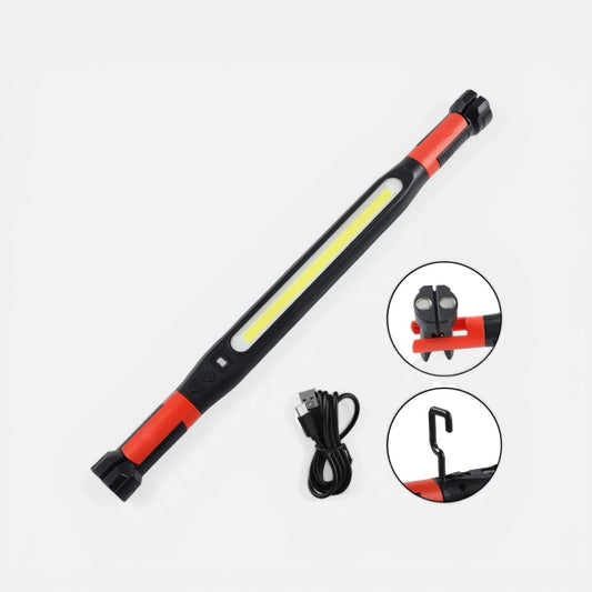 Lampe de travail LED COB rechargeable magnétique Rouge