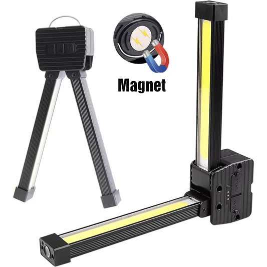 Lampe de travail LED rechargeable pliable magnétique – 7 modes