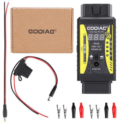 Adaptateur GODIAG GT106 PLUS – Convertisseur 24V vers 12V pour Camions, Testeur d'Injecteurs et Relais