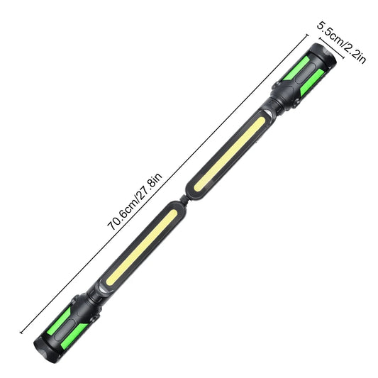 Lampe de travail COB rechargeable magnétique avec crochets – 500-1500 lm – IP44