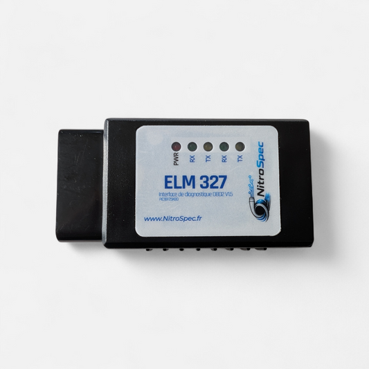 Interface ELM327 Bluetooth NitroSpec - Puce Originale PIC18F25K80 - Diagnostic OBD2 V1.5