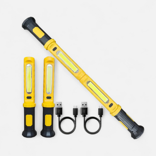 Lampe de travail LED rechargeable 2-en-1 magnétique Jaune